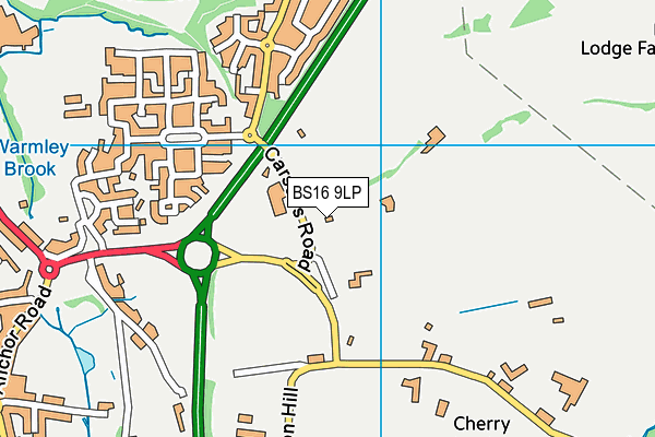 BS16 9LP map - OS VectorMap District (Ordnance Survey)
