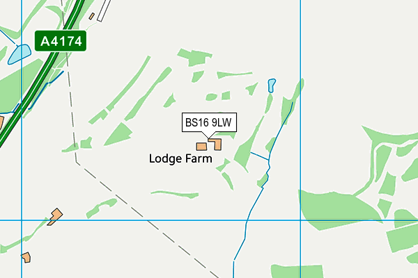 Shortwood Lodge Golf Club (Closed) map (BS16 9LW) - OS VectorMap District (Ordnance Survey)