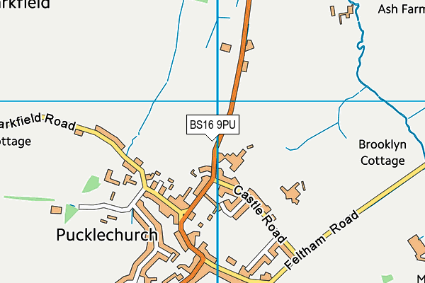 BS16 9PU map - OS VectorMap District (Ordnance Survey)