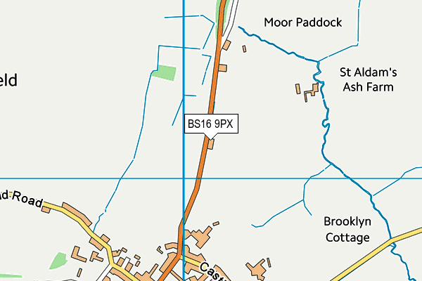 BS16 9PX map - OS VectorMap District (Ordnance Survey)