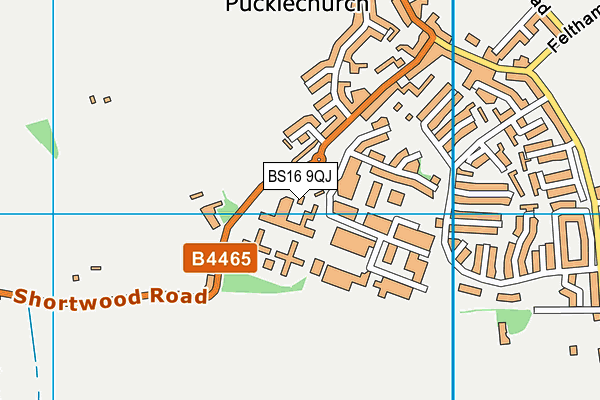 BS16 9QJ map - OS VectorMap District (Ordnance Survey)