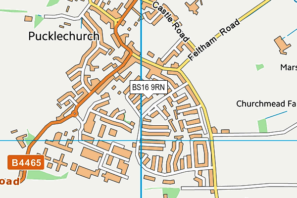 BS16 9RN map - OS VectorMap District (Ordnance Survey)
