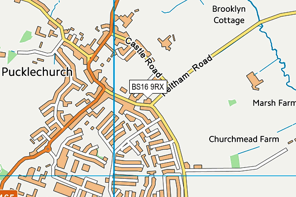 BS16 9RX map - OS VectorMap District (Ordnance Survey)