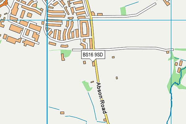 BS16 9SD map - OS VectorMap District (Ordnance Survey)