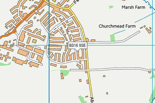 BS16 9SE map - OS VectorMap District (Ordnance Survey)