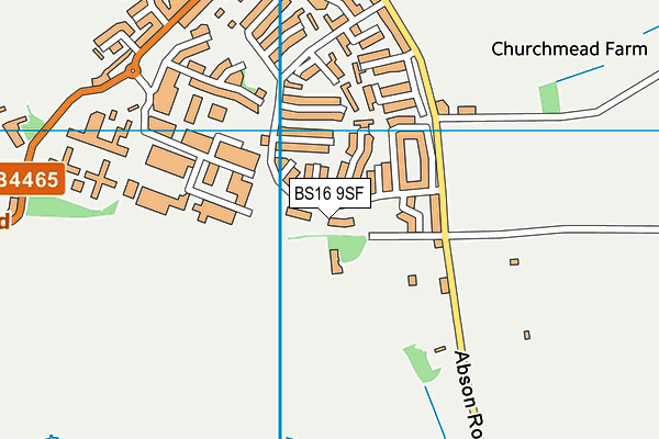 BS16 9SF map - OS VectorMap District (Ordnance Survey)