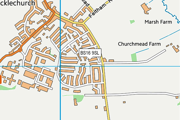 BS16 9SL map - OS VectorMap District (Ordnance Survey)