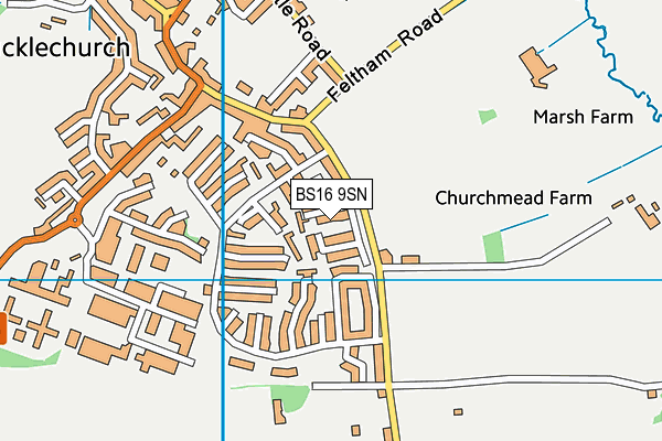 BS16 9SN map - OS VectorMap District (Ordnance Survey)
