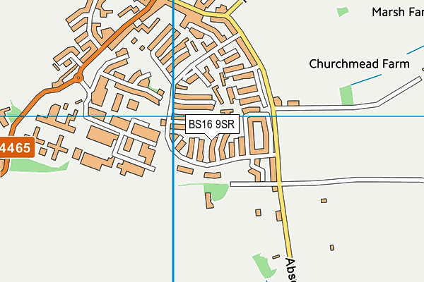 BS16 9SR map - OS VectorMap District (Ordnance Survey)