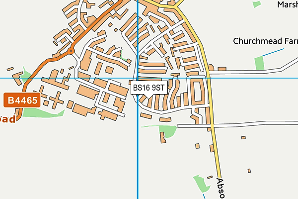 BS16 9ST map - OS VectorMap District (Ordnance Survey)