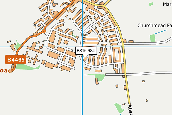 BS16 9SU map - OS VectorMap District (Ordnance Survey)