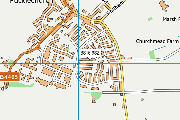 BS16 9SZ map - OS VectorMap District (Ordnance Survey)