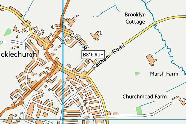 BS16 9UF map - OS VectorMap District (Ordnance Survey)
