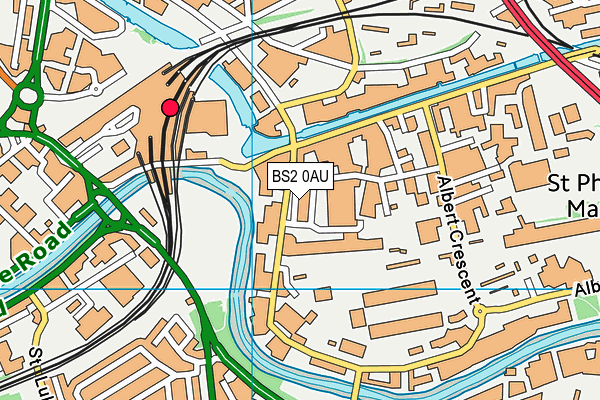 BS2 0AU map - OS VectorMap District (Ordnance Survey)