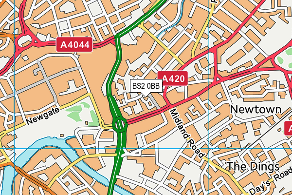 BS2 0BB map - OS VectorMap District (Ordnance Survey)