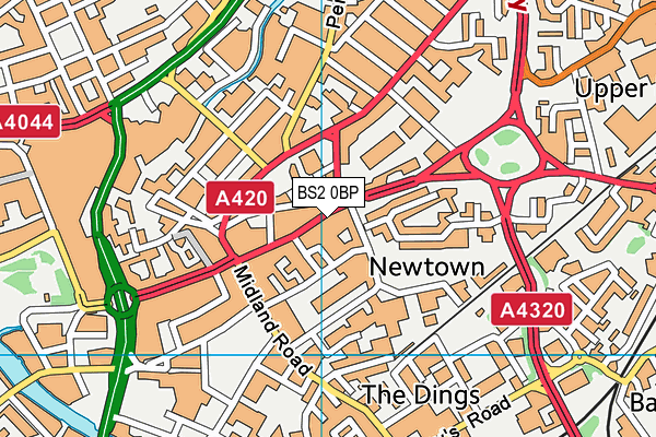 BS2 0BP map - OS VectorMap District (Ordnance Survey)