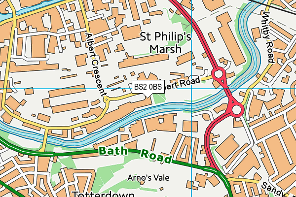 BS2 0BS map - OS VectorMap District (Ordnance Survey)