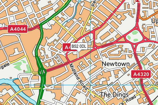 BS2 0DL map - OS VectorMap District (Ordnance Survey)