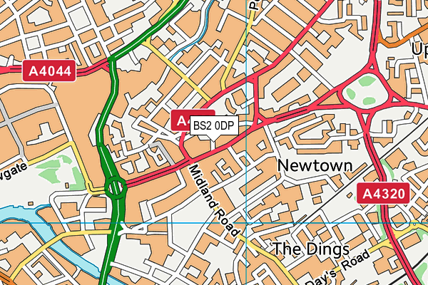 BS2 0DP map - OS VectorMap District (Ordnance Survey)