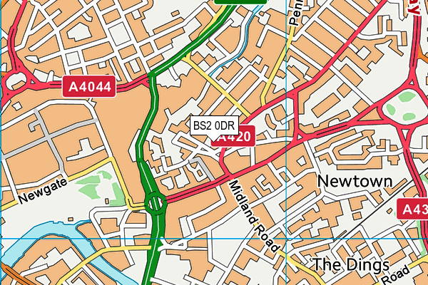 BS2 0DR map - OS VectorMap District (Ordnance Survey)