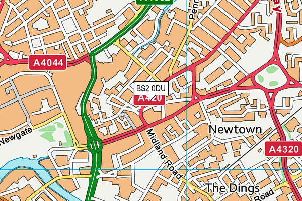 BS2 0DU map - OS VectorMap District (Ordnance Survey)