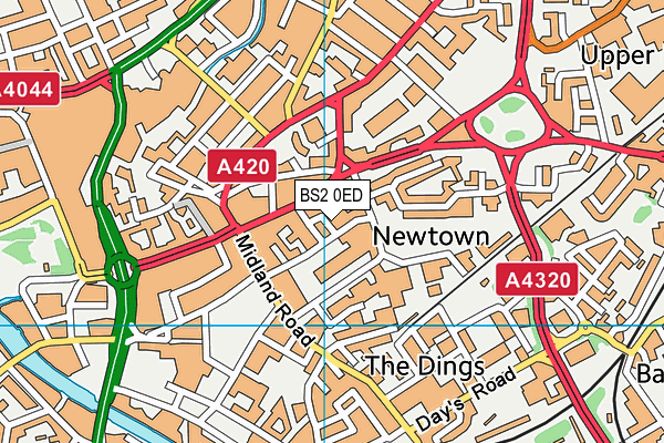 BS2 0ED map - OS VectorMap District (Ordnance Survey)