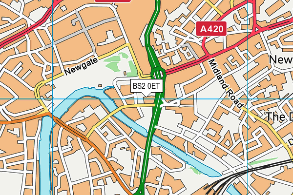 BS2 0ET map - OS VectorMap District (Ordnance Survey)