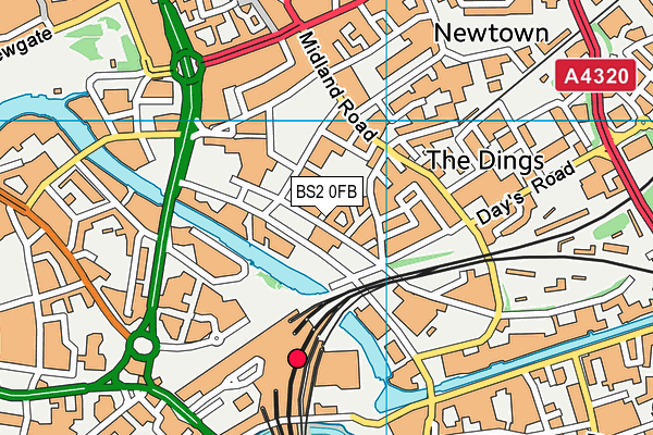 BS2 0FB map - OS VectorMap District (Ordnance Survey)