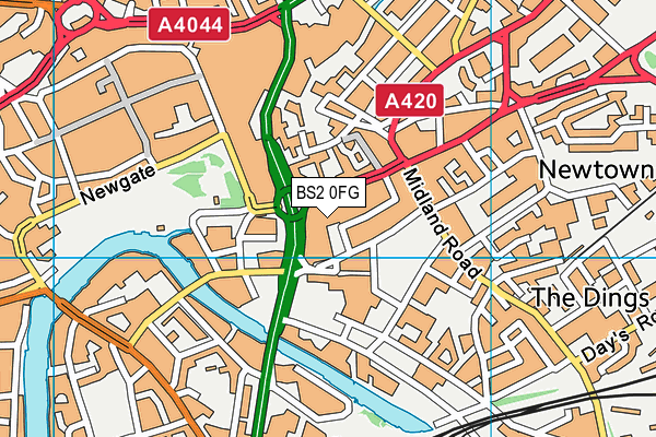 BS2 0FG map - OS VectorMap District (Ordnance Survey)