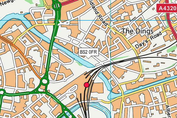 BS2 0FR map - OS VectorMap District (Ordnance Survey)