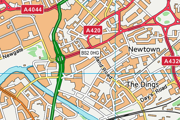 BS2 0HG map - OS VectorMap District (Ordnance Survey)