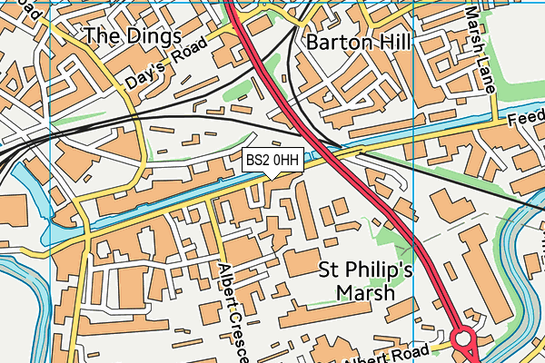 BS2 0HH map - OS VectorMap District (Ordnance Survey)