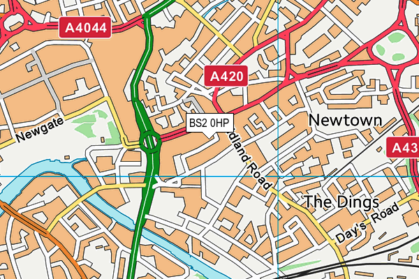 BS2 0HP map - OS VectorMap District (Ordnance Survey)