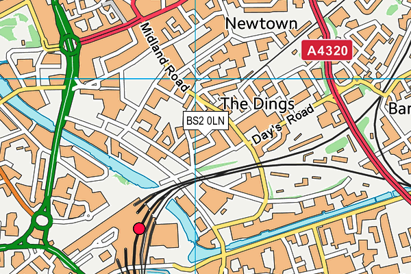 BS2 0LN map - OS VectorMap District (Ordnance Survey)