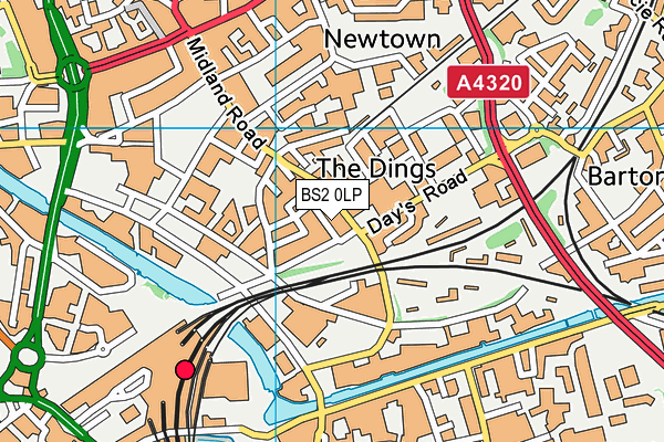 BS2 0LP map - OS VectorMap District (Ordnance Survey)