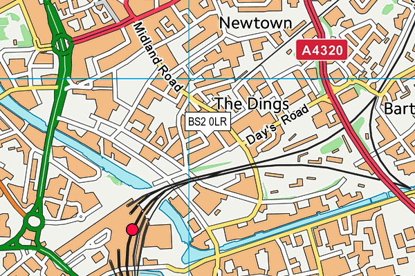 BS2 0LR map - OS VectorMap District (Ordnance Survey)