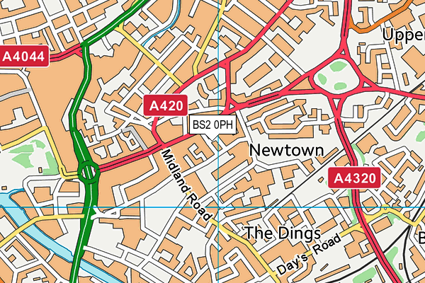 BS2 0PH map - OS VectorMap District (Ordnance Survey)