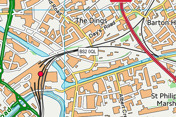 BS2 0QL map - OS VectorMap District (Ordnance Survey)