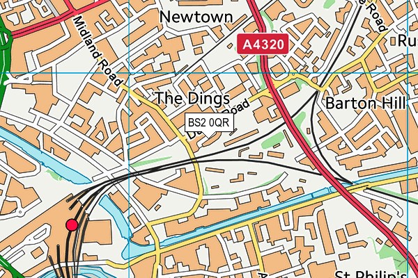 BS2 0QR map - OS VectorMap District (Ordnance Survey)