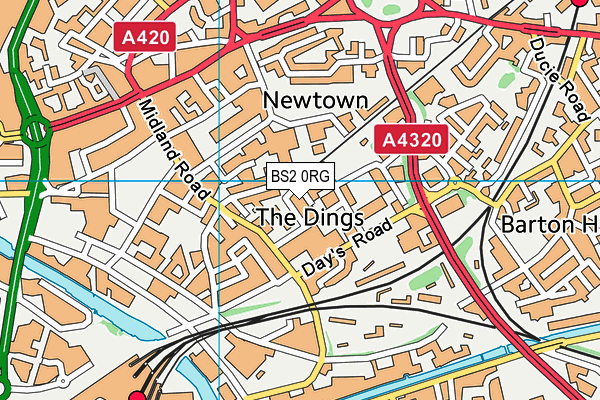 BS2 0RG map - OS VectorMap District (Ordnance Survey)