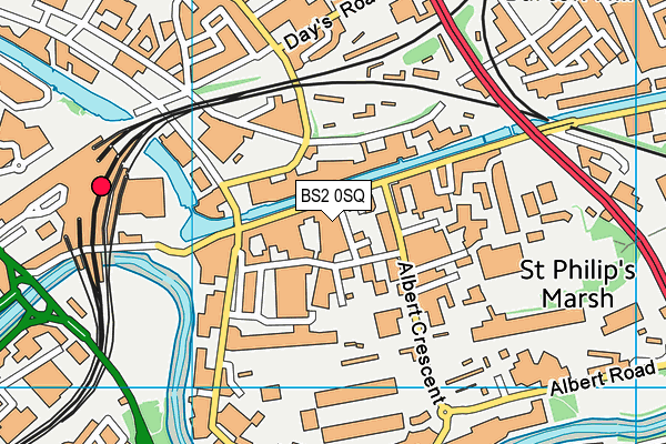 BS2 0SQ map - OS VectorMap District (Ordnance Survey)