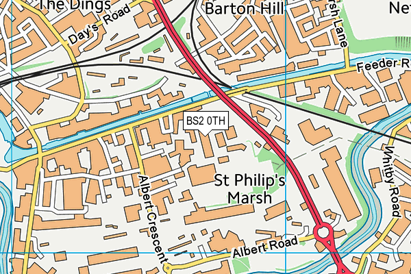 BS2 0TH map - OS VectorMap District (Ordnance Survey)