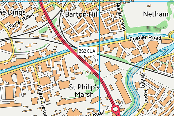 BS2 0UA map - OS VectorMap District (Ordnance Survey)