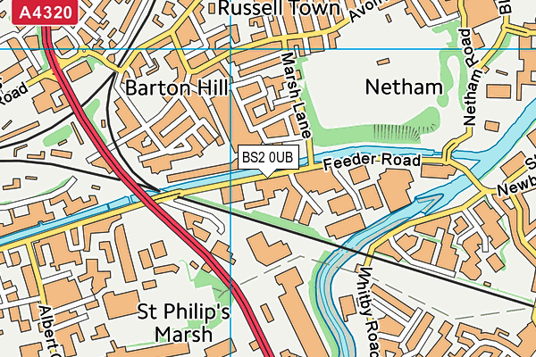 BS2 0UB map - OS VectorMap District (Ordnance Survey)