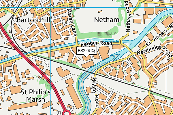 BS2 0UQ map - OS VectorMap District (Ordnance Survey)