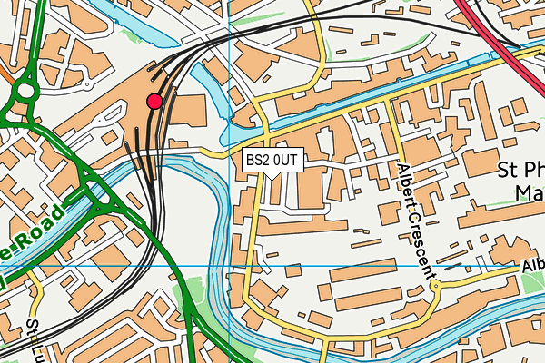 BS2 0UT map - OS VectorMap District (Ordnance Survey)