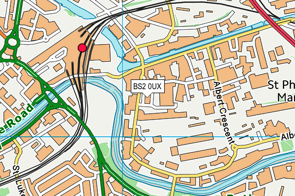 BS2 0UX map - OS VectorMap District (Ordnance Survey)