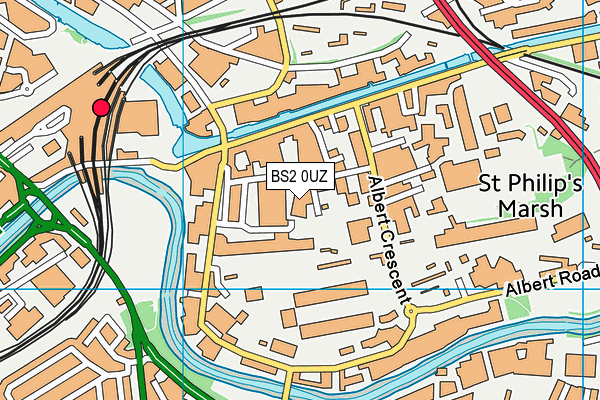 BS2 0UZ map - OS VectorMap District (Ordnance Survey)