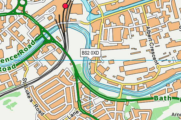 BS2 0XD map - OS VectorMap District (Ordnance Survey)