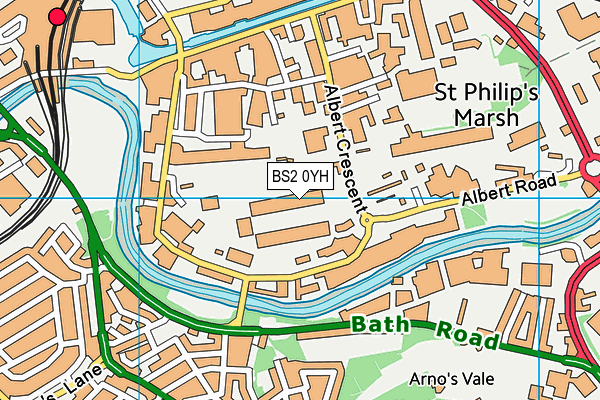 BS2 0YH map - OS VectorMap District (Ordnance Survey)